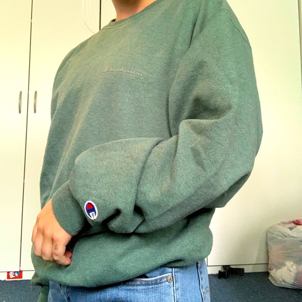 Champion light green sweatshirt